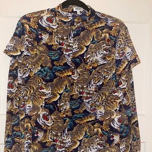KENZO PARIS Flying Tiger Silk Blouse 🐅